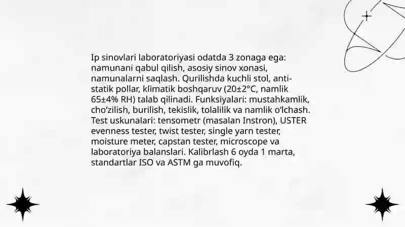 Zamonaviy to'qimachilik labaratoriya tiplari ularning funksiyasi va tuzilishi 4
