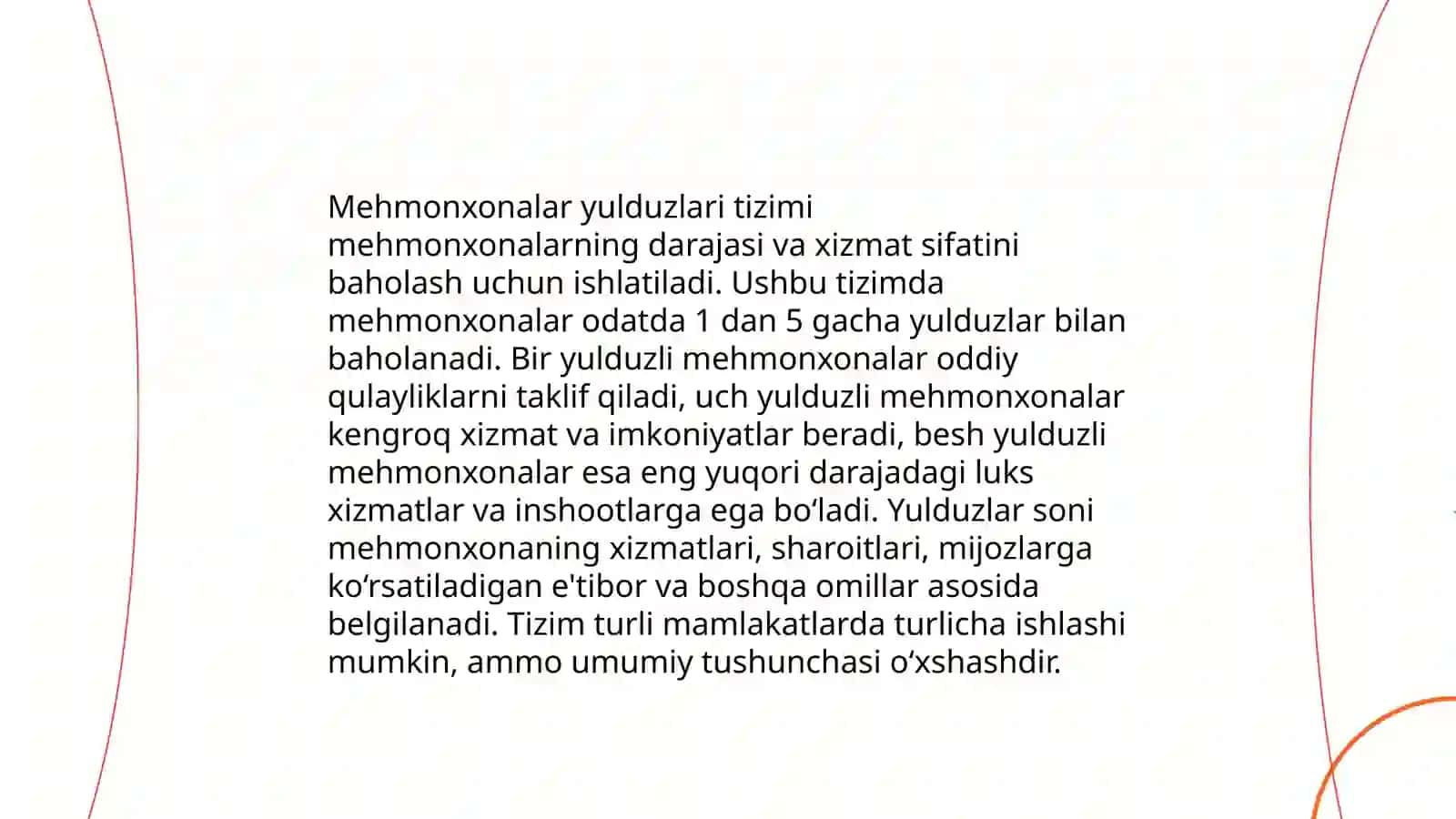 Mehmonxonalar klassifikatsiyasi 4