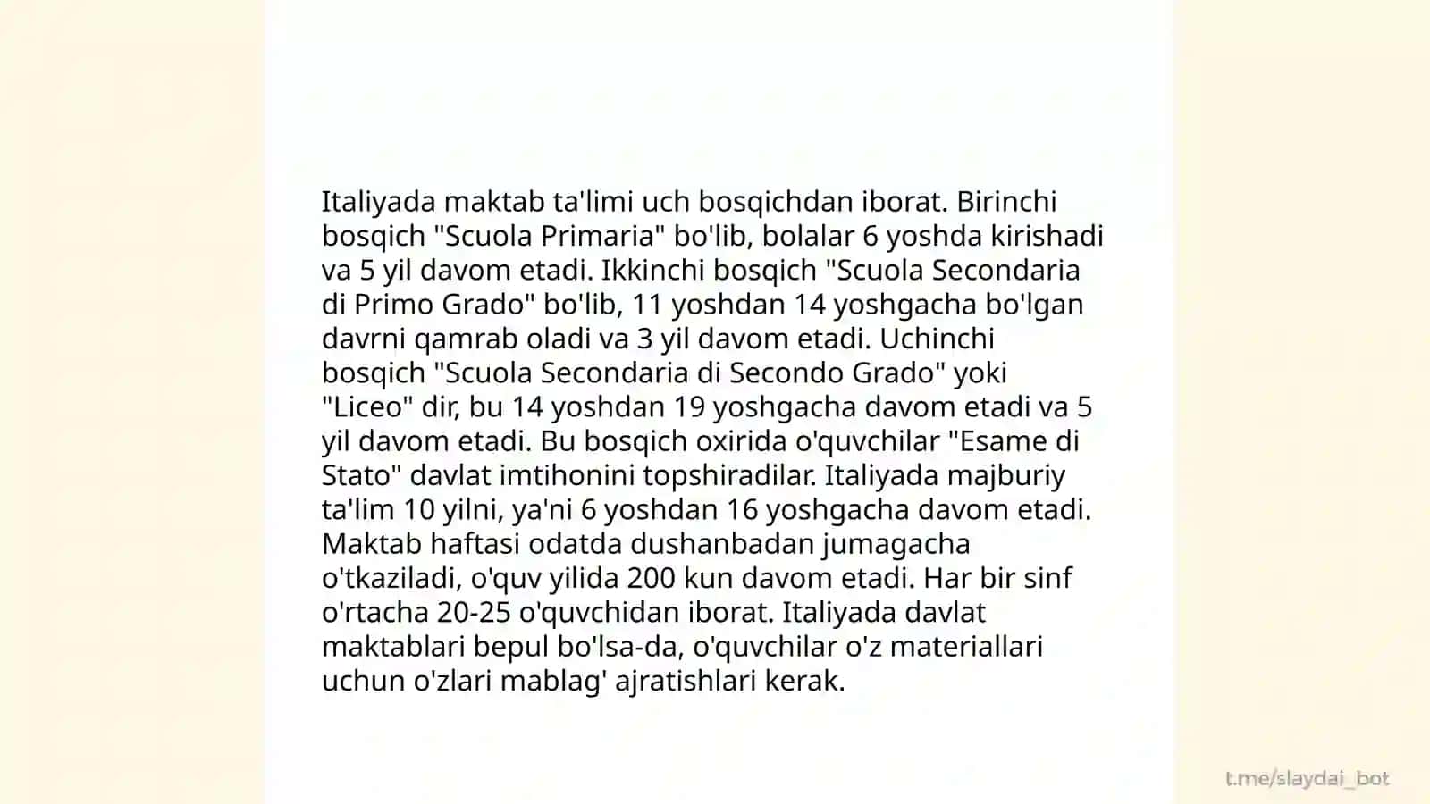 Italiya ta'lim tizimi 4