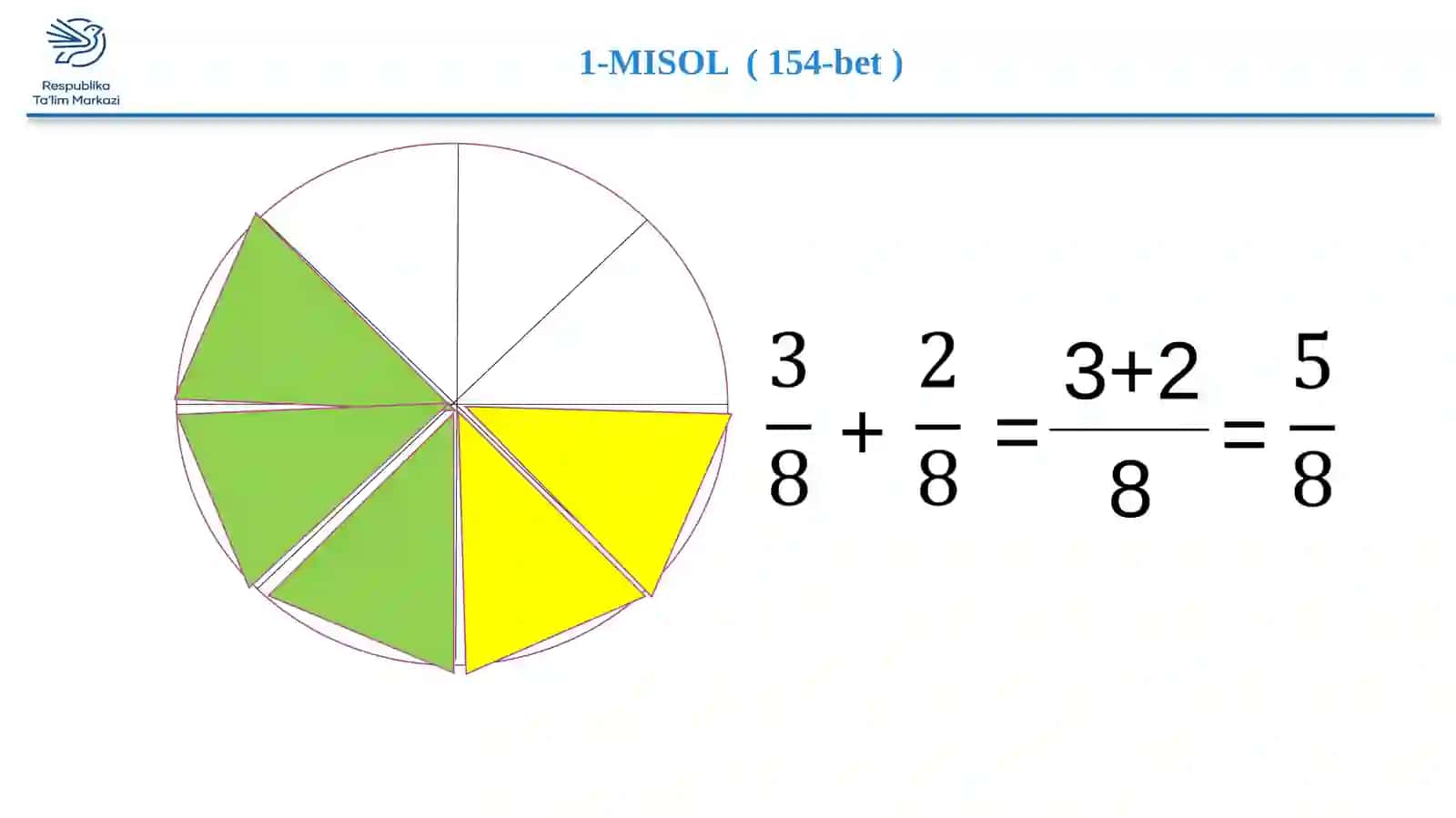 Bir xil maxrajli kasrlarni qo'shish 4