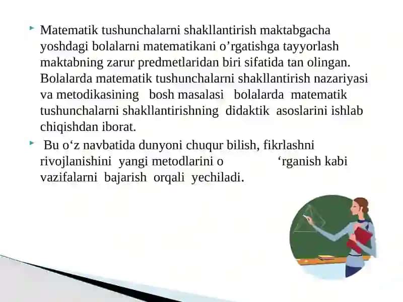 Maktabgachayoshdagi bolalarning matematik ribojlanishinng milliy va xorijiy konsepsiyalari 4