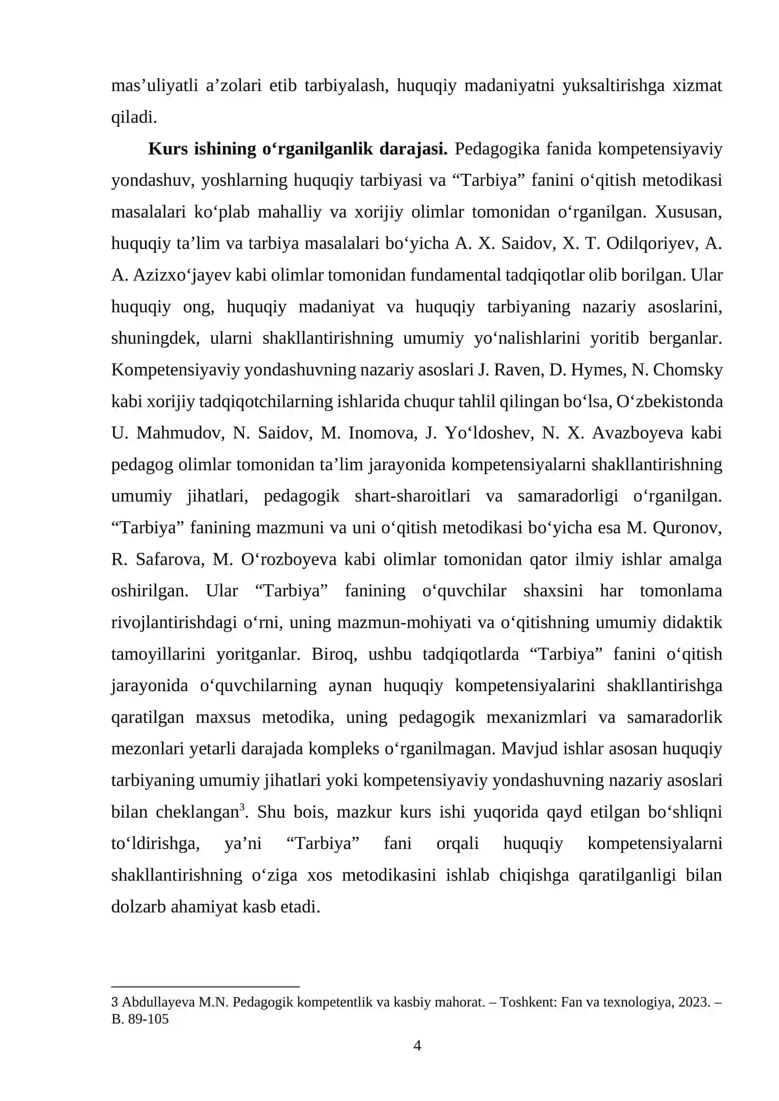 Tarbiya fanini oʻqitishda oʻquvchilarning huquqiy kompetensiyalarini shakllantirish metodikasi 4