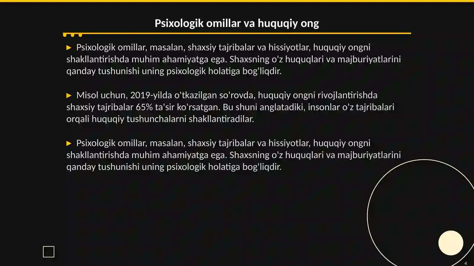 Fuqorolar xuquqiy ongining psixologik jihatlari 4