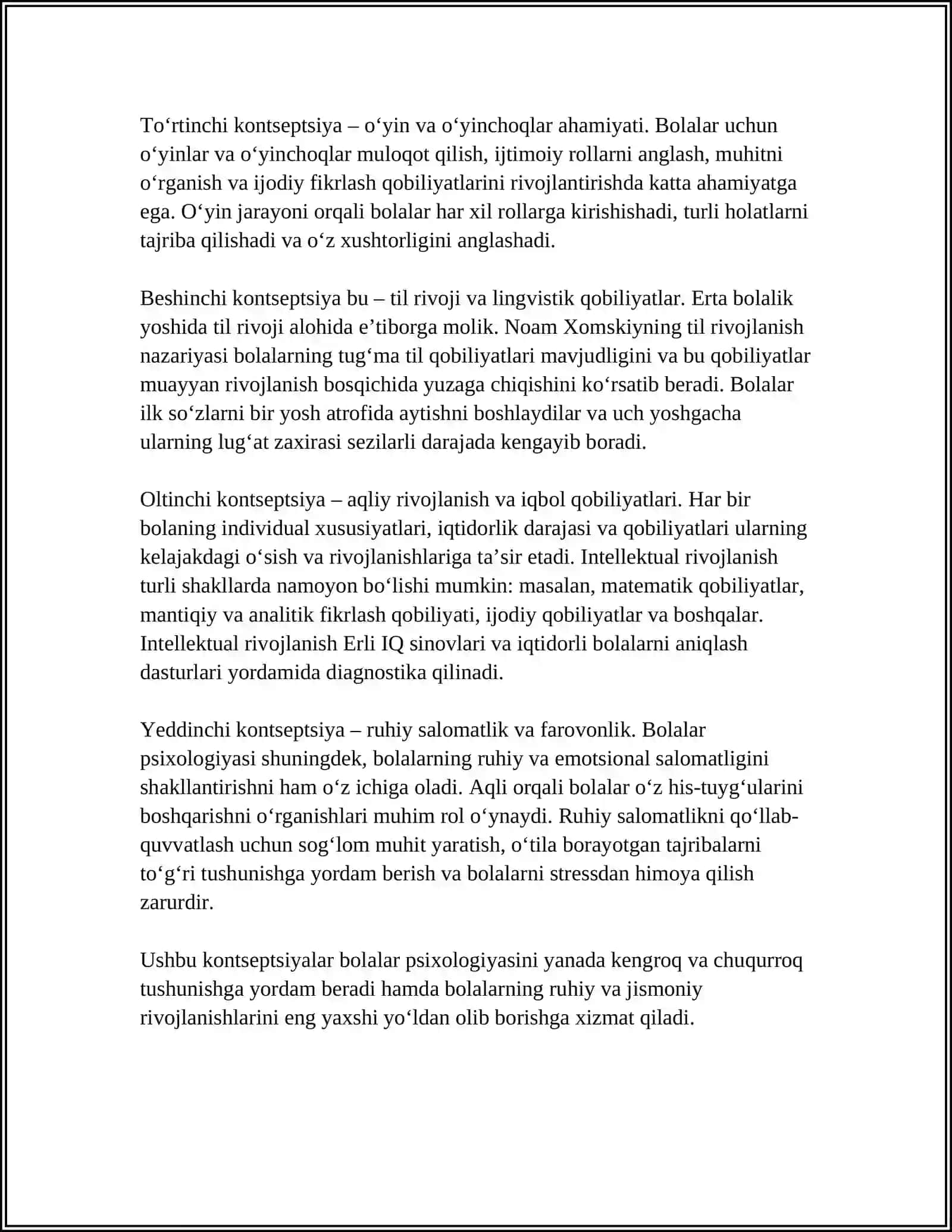 BOLALAR PSIXOLOGIYASI VA PSIXADIAGNOSTIKASI 4