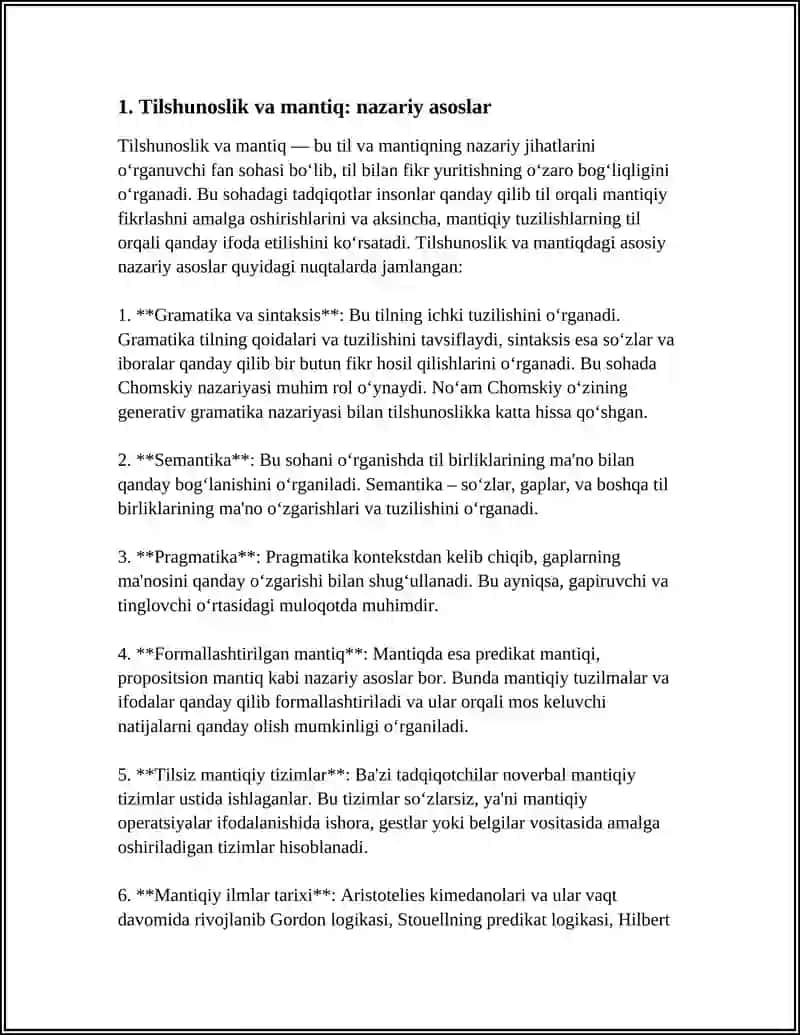 Tilshunoslik va Mantiq 4