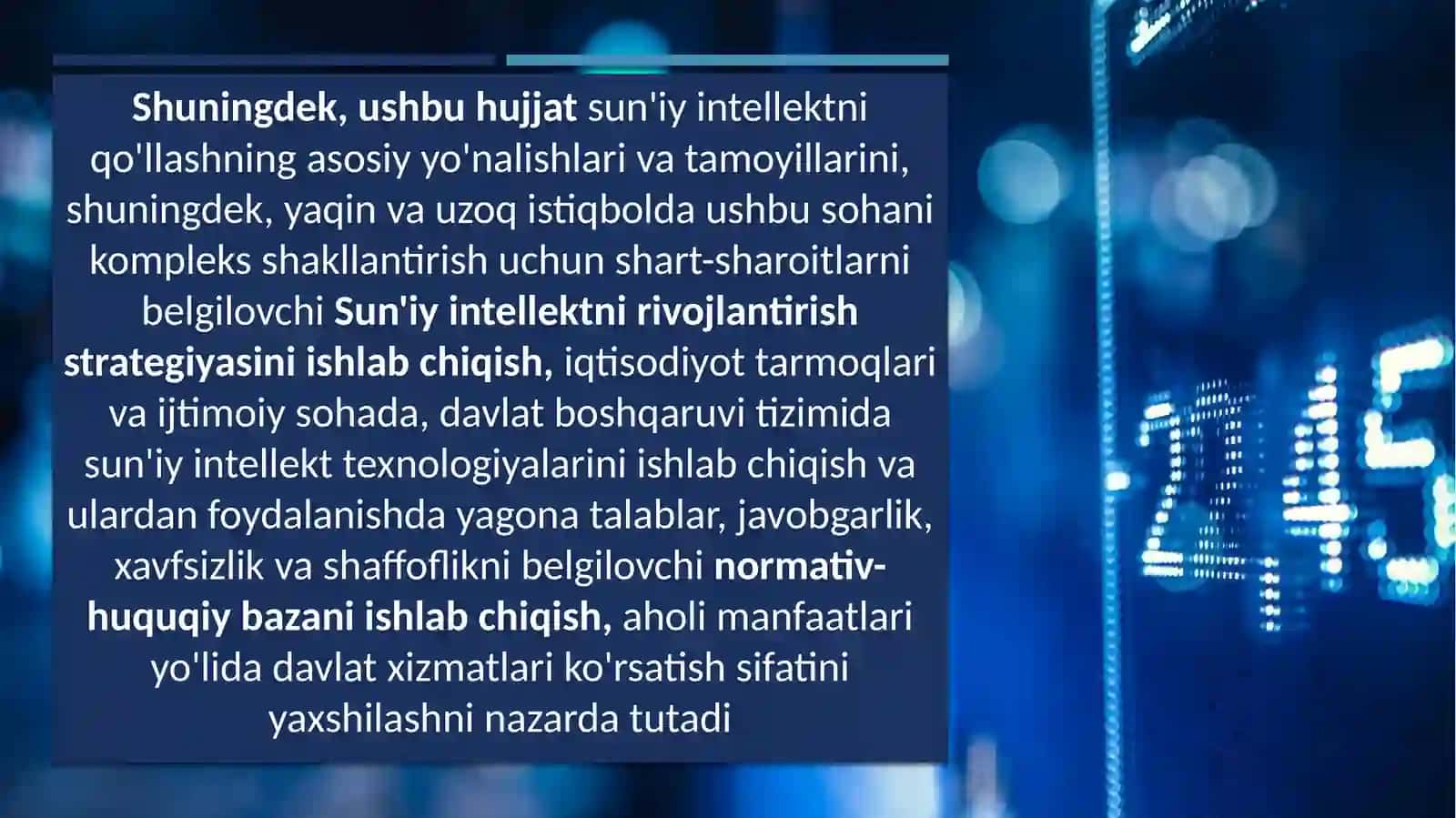 Sun'iy intellekt texnologiyalarini jadal joriy etish 4