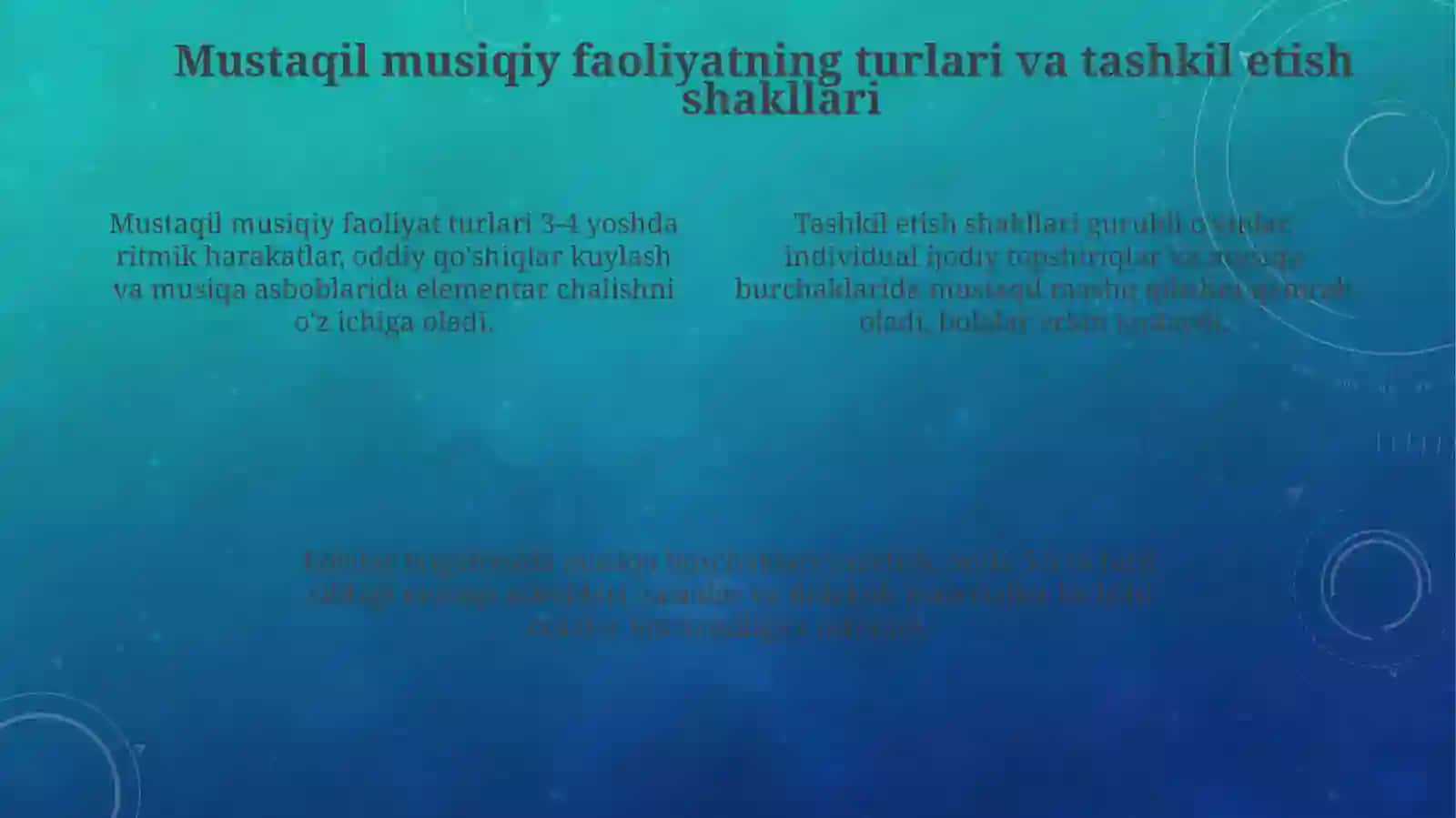 Bolalarning mustaqil musiqiy faoliyati: Mazmun, ahamiyat va turlari 4