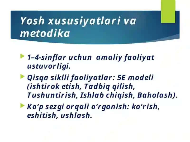 Boshlang‘ichsinflardamatematikadarslaridaSTEAMtexnologiyalaridanfoydalanish 4