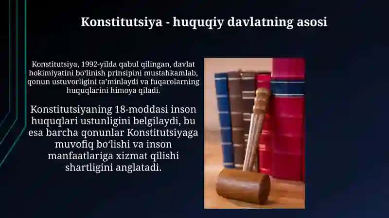Konstitutsiya huquqiy davlat va baxtiyot jamiyat poydevori 4