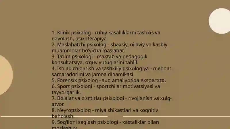Psixologiya kasbi falsafa ilmdan ajralib chiqqan 4