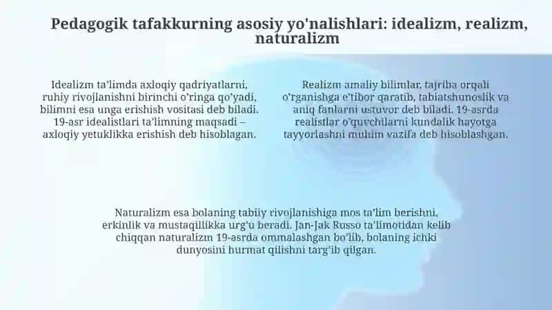 XIX asr yveropa pedsgokisaning rivojlanishi 4