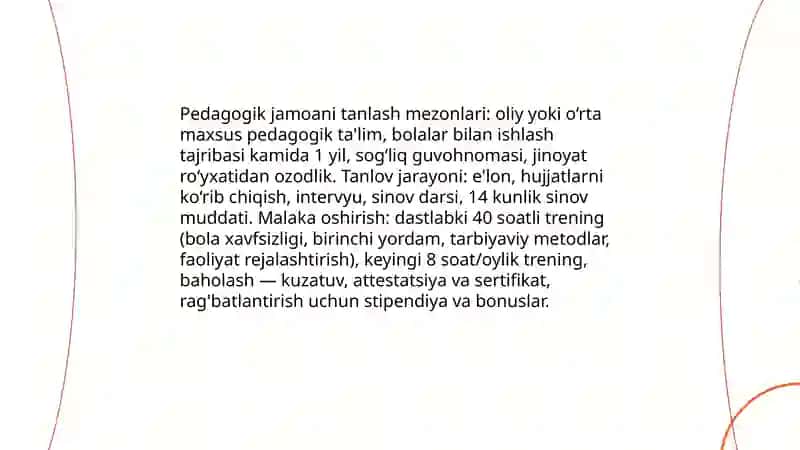 Yozgi oromgohda pedagogik faoliyat rejalashtirish 4