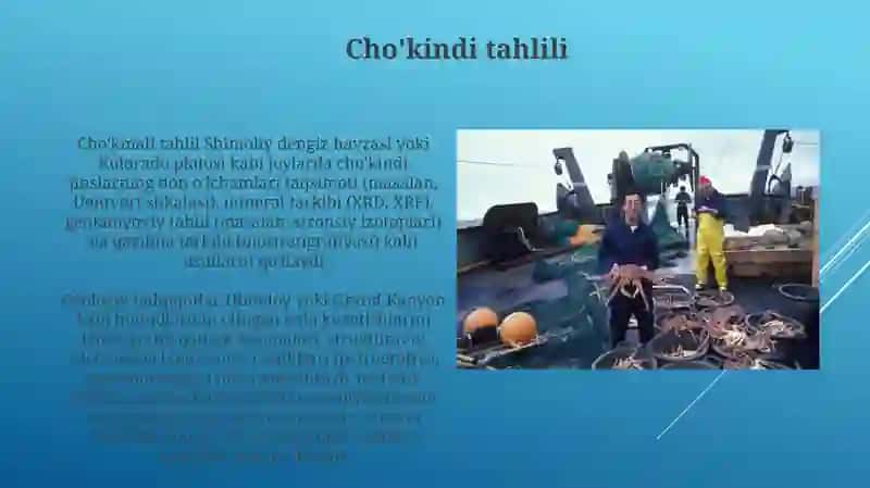 Geologiya va geomarmalogiya fanlaridan qoʻllaniladigan tadqiqot uslublari 4