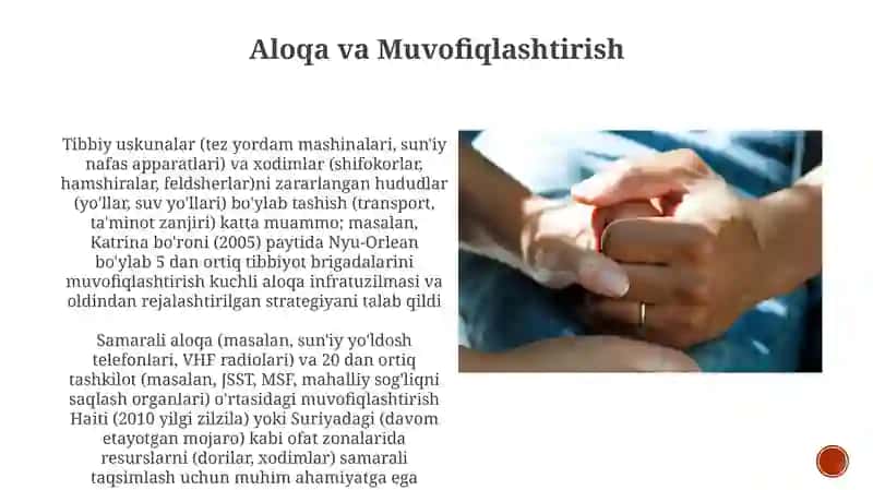 Shikaslanish o'choqlarida tibbiy yordam tashkillashtirish 4