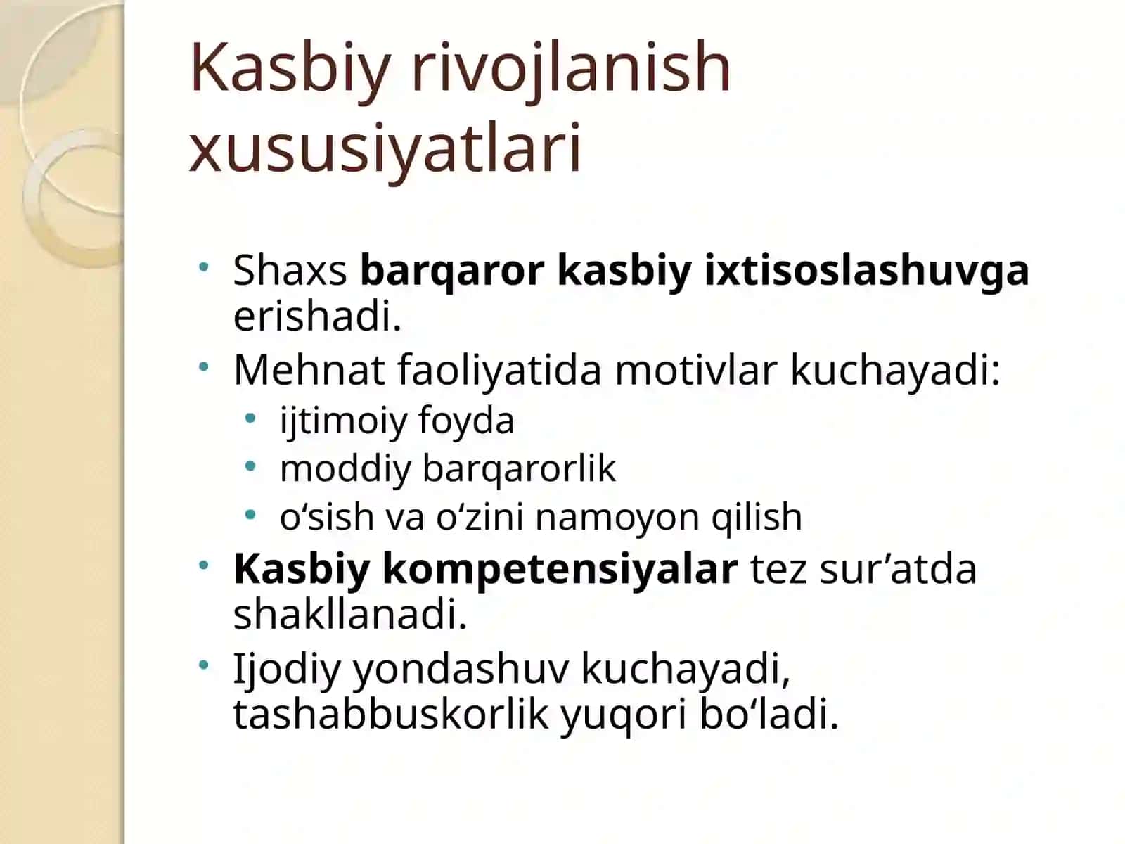 Yetuklik davrining psixologik xususiyatlari 4