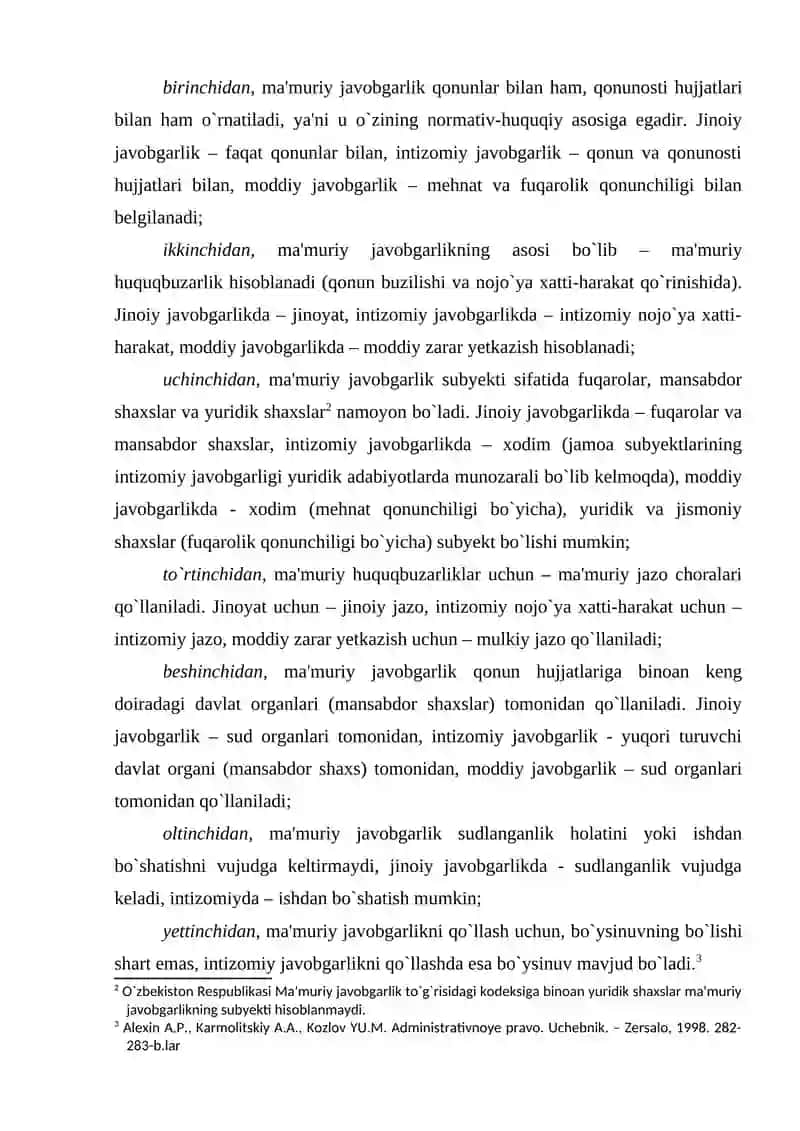 Ma'muriy Javobgarlik Turlari 4