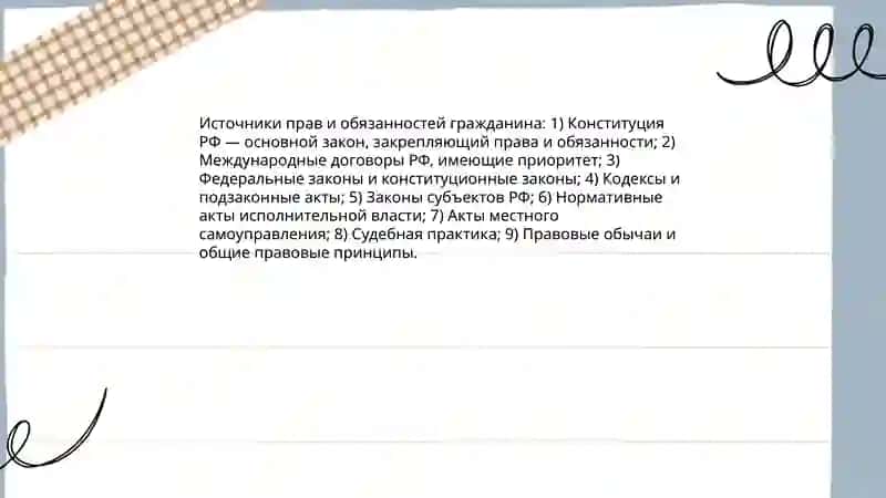 Основные права человека и гражданина. 4
