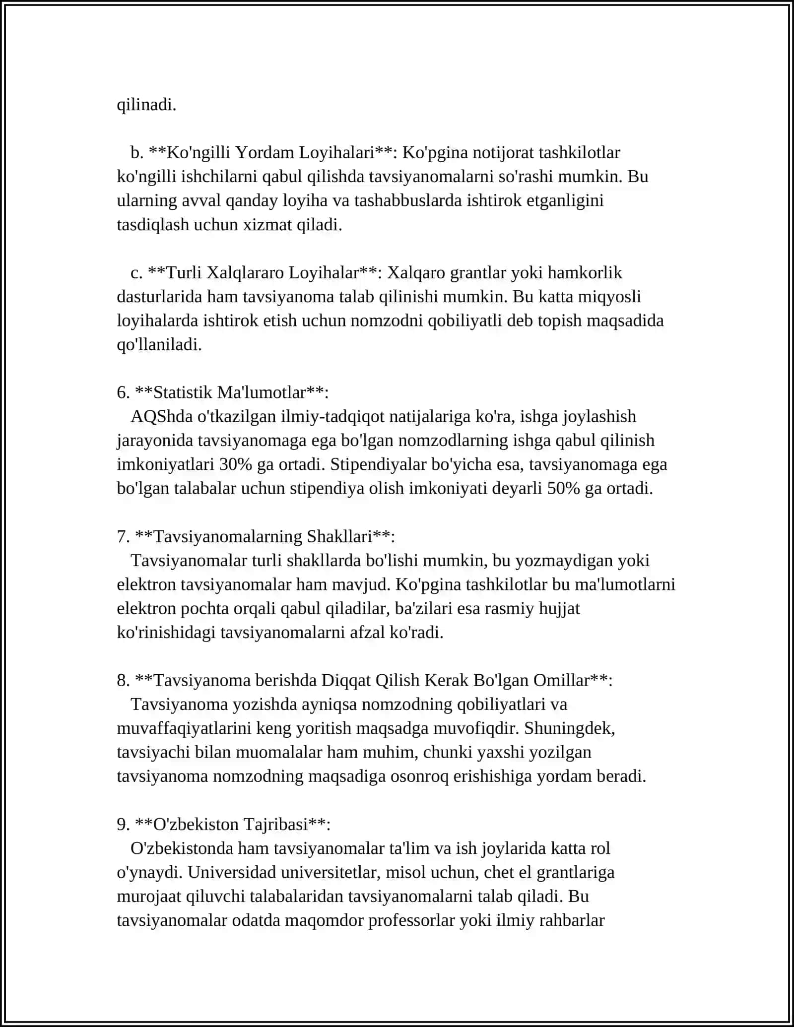 Tavsiyanoma va Tavsifnoma Tushunchalari va Ahmiyati 4
