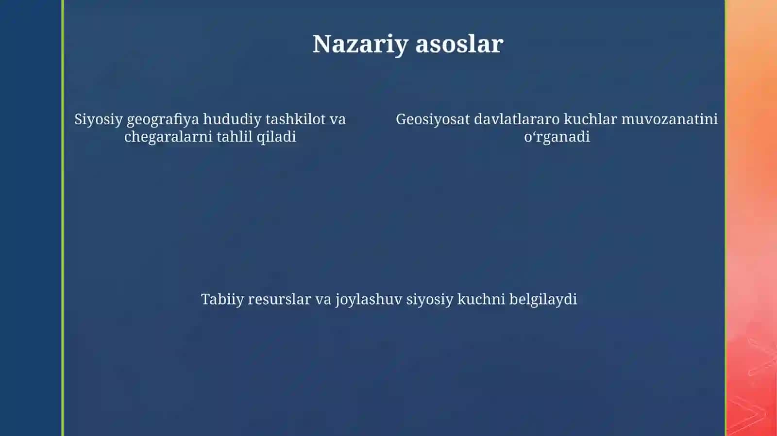 Geografiyafanining asosiym muammolarida Rossiya Federatsiyasining siyosiy geografik salohiyati 4