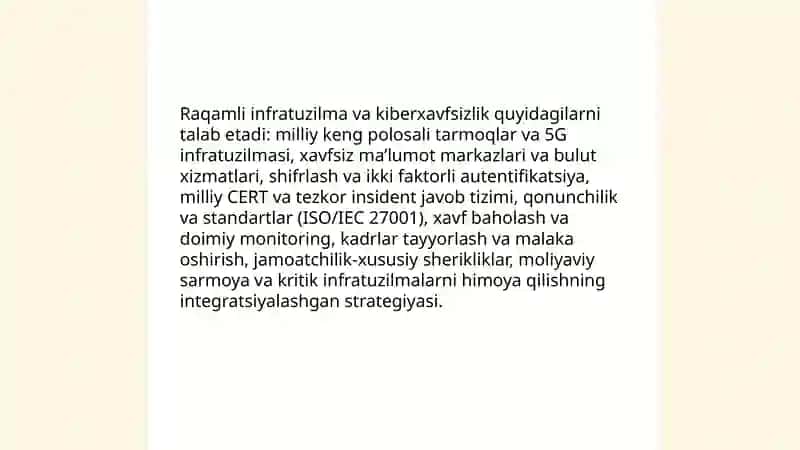 Innovatsion iqtisodiyotga oʻtish sharoitida xavfsizlikni taʼminlash shartlari 4