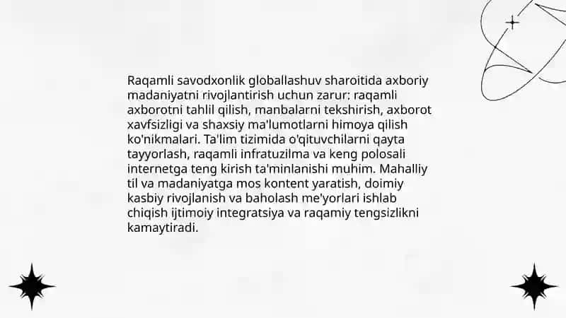 Globallashuv davrida axboriy madaniyat 4