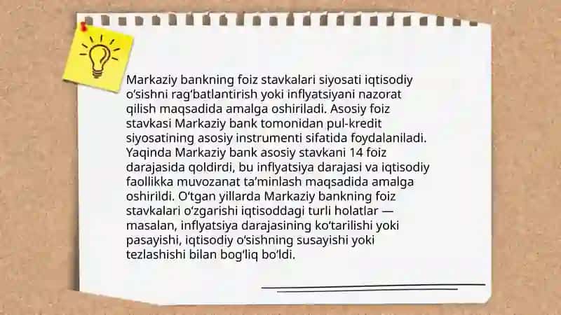 Inflyatsiya va foiz stavkalari oʻrtasiga bogʻliqlik 4