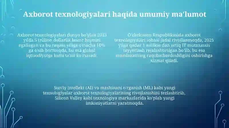 Axborot texnologiyalari haqida ma'lumot 4