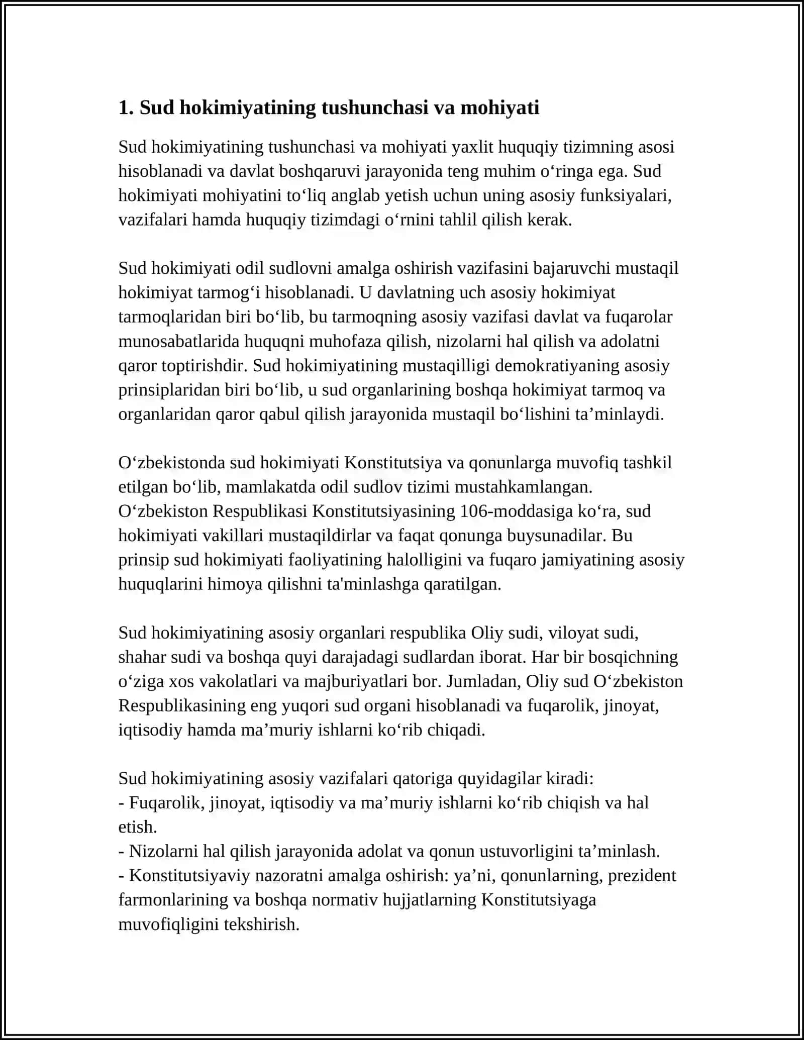 KONSTITUTSIYAVIY HUQUQ FANIDAN MUSTAQIL ISH SUD HOKIMIYATI 4