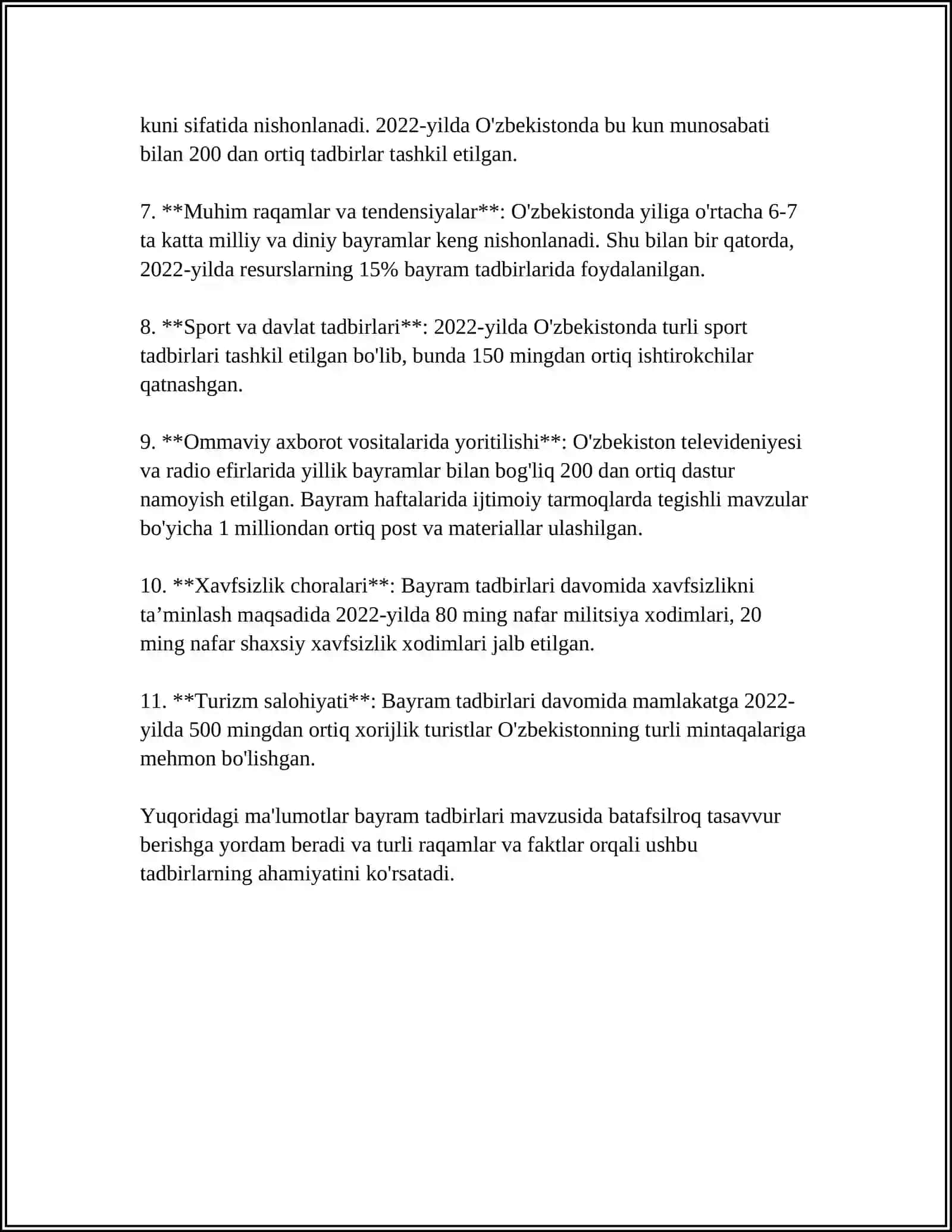 MUSIQA MASHG'ULOTLAR REJASIDA BAYRAM TADBIRLARI STSENARIYSINI ISHLAB CHIQISH VA O'TKAZISHGA QO'YILADIGAN TALABLAR 4