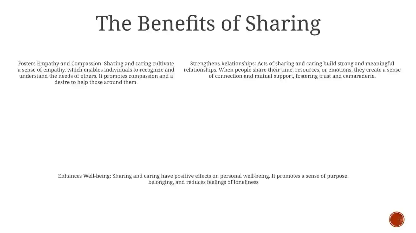 Caring And Sharing 4