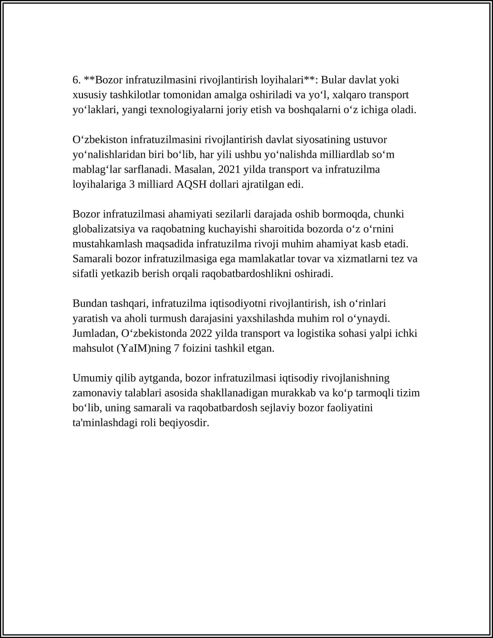 BOZOR INFRASTRUKTURASI VA UNING ELEMENTLARI 4