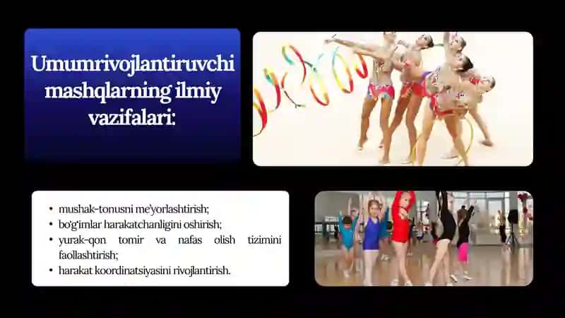 GIMNASTIKA UMUMRIVOJLANTIRUVCHI VA ERKIN MASHQLARGA OID ATAMALAR 4
