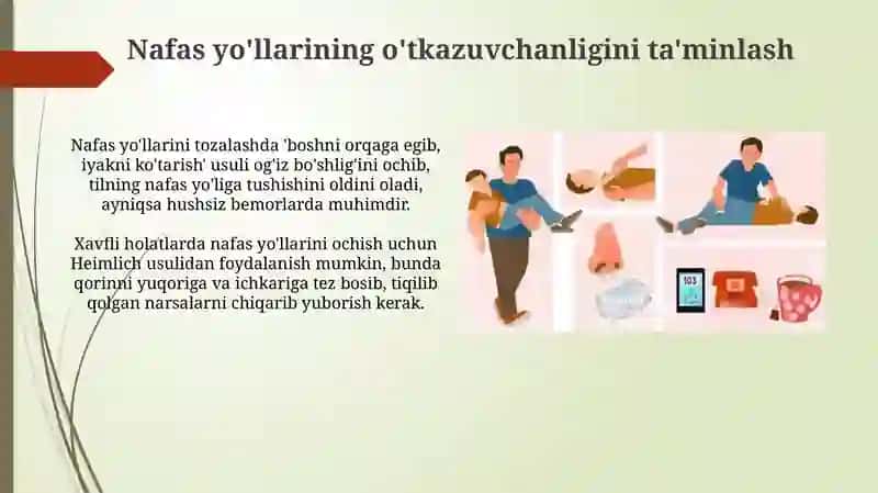 O’tkir patalagik xolatlarda birinchi yordam 4