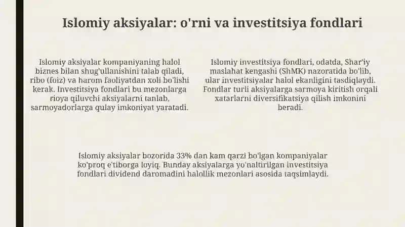 Islom moliyasida qimmatli qog'ozlar 4