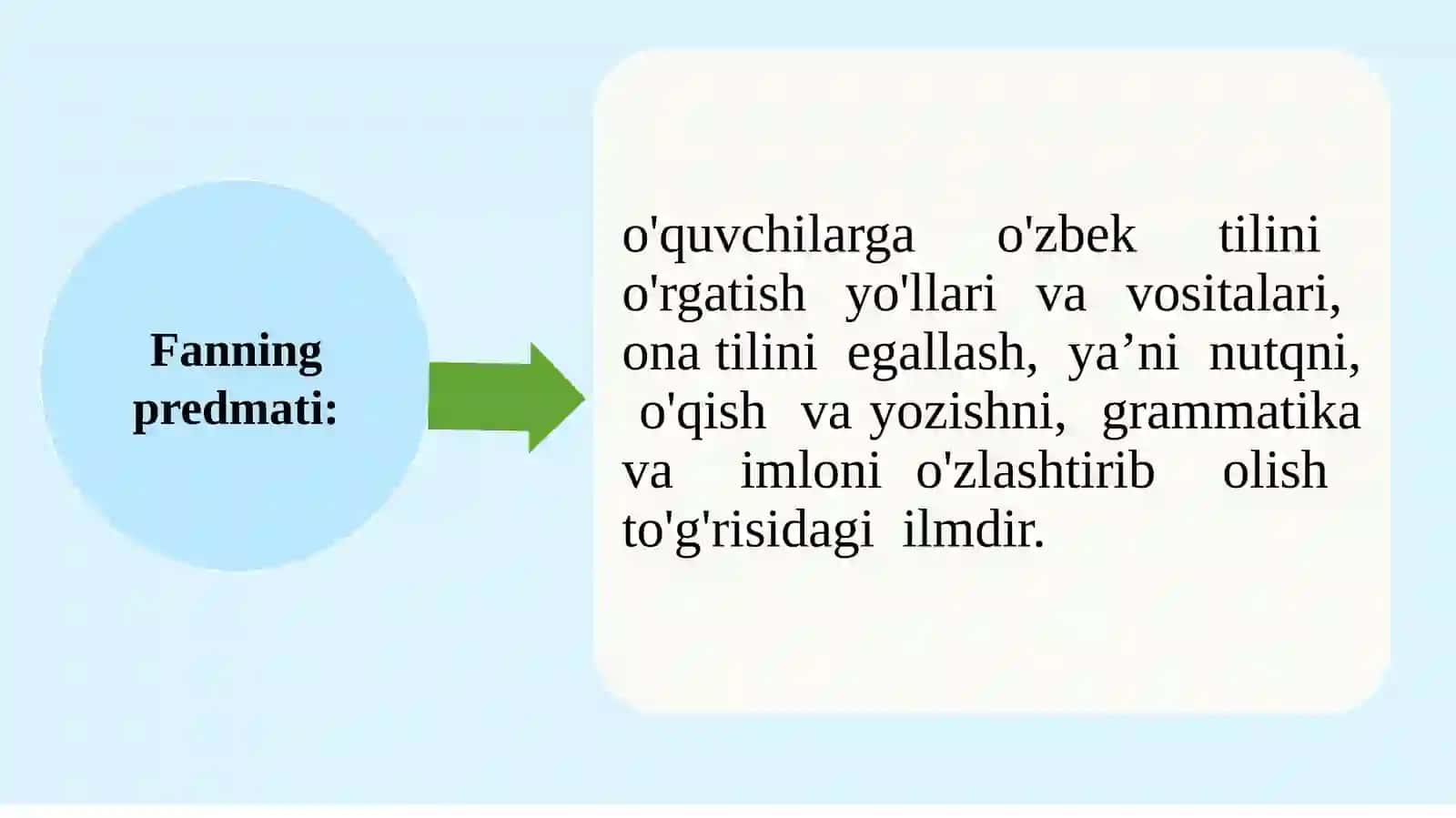 Boshlang‘ich sinflarda ona tili o‘qitish metodikasi fanining predmeti va vazifalari. Ona tili o‘qitish prinsiplari, ona tili o‘qitish metodikasining tekshirish usullari. (Ma’ruza) 4