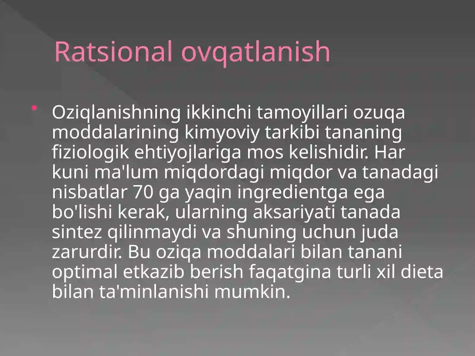 OVQATLANISH BIOKIMYOSI 4