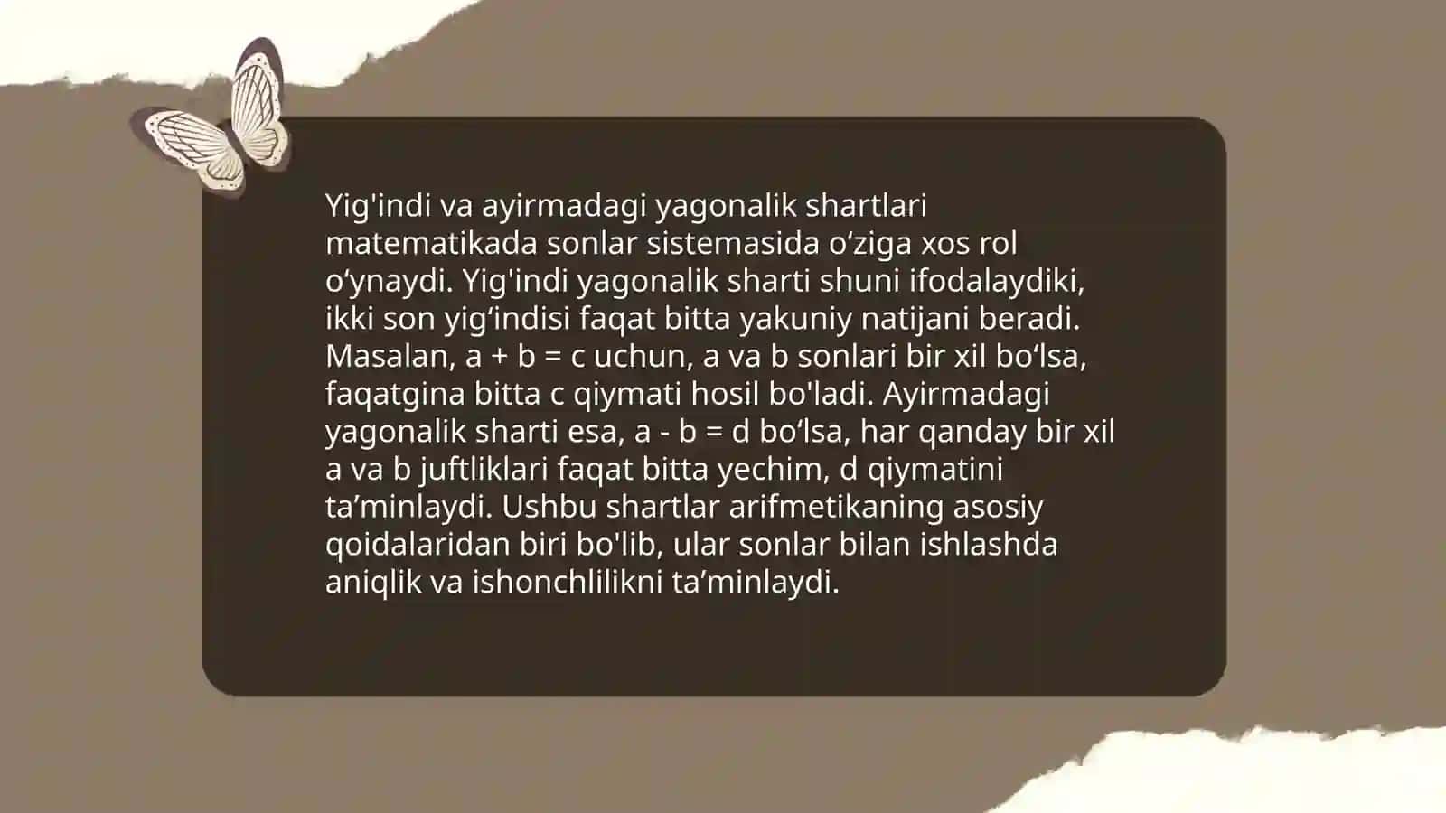 Yig'indi va ayirmadagi mavjudlikning nazariy asoslari 4