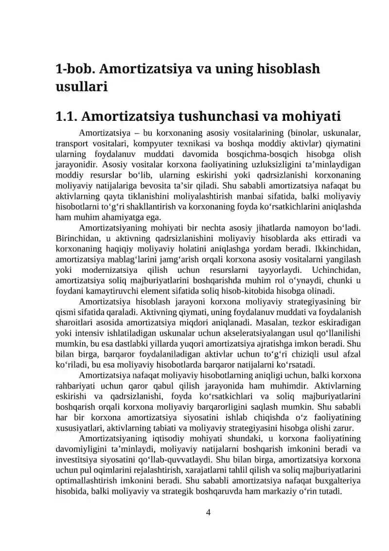Amortizatsiya hisoblash usullarning moliyaviy natijalarga taʼsiri 4
