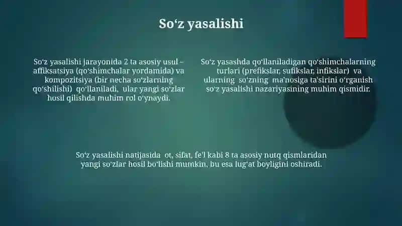 Soʻzlarning sintaktik vazifasi 4