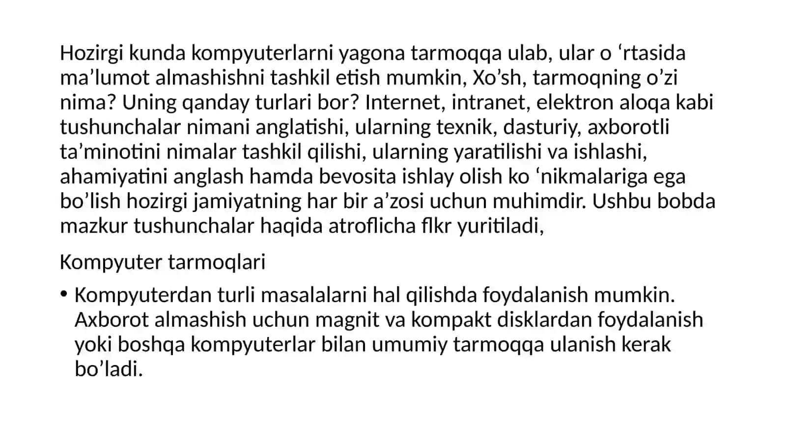 Kompyuter tarmoqlari vositalari va ularning turlari 4