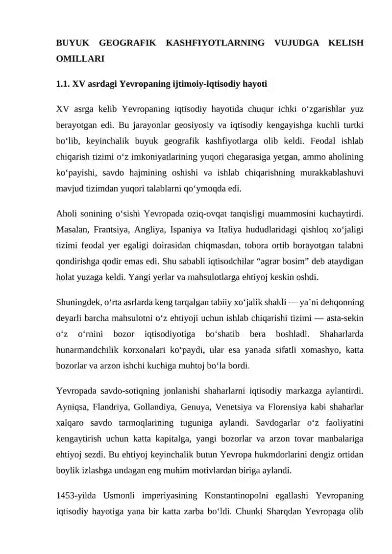 Buyuk geografik kashfiyotlarning iqtisodiy oqibatlari 4