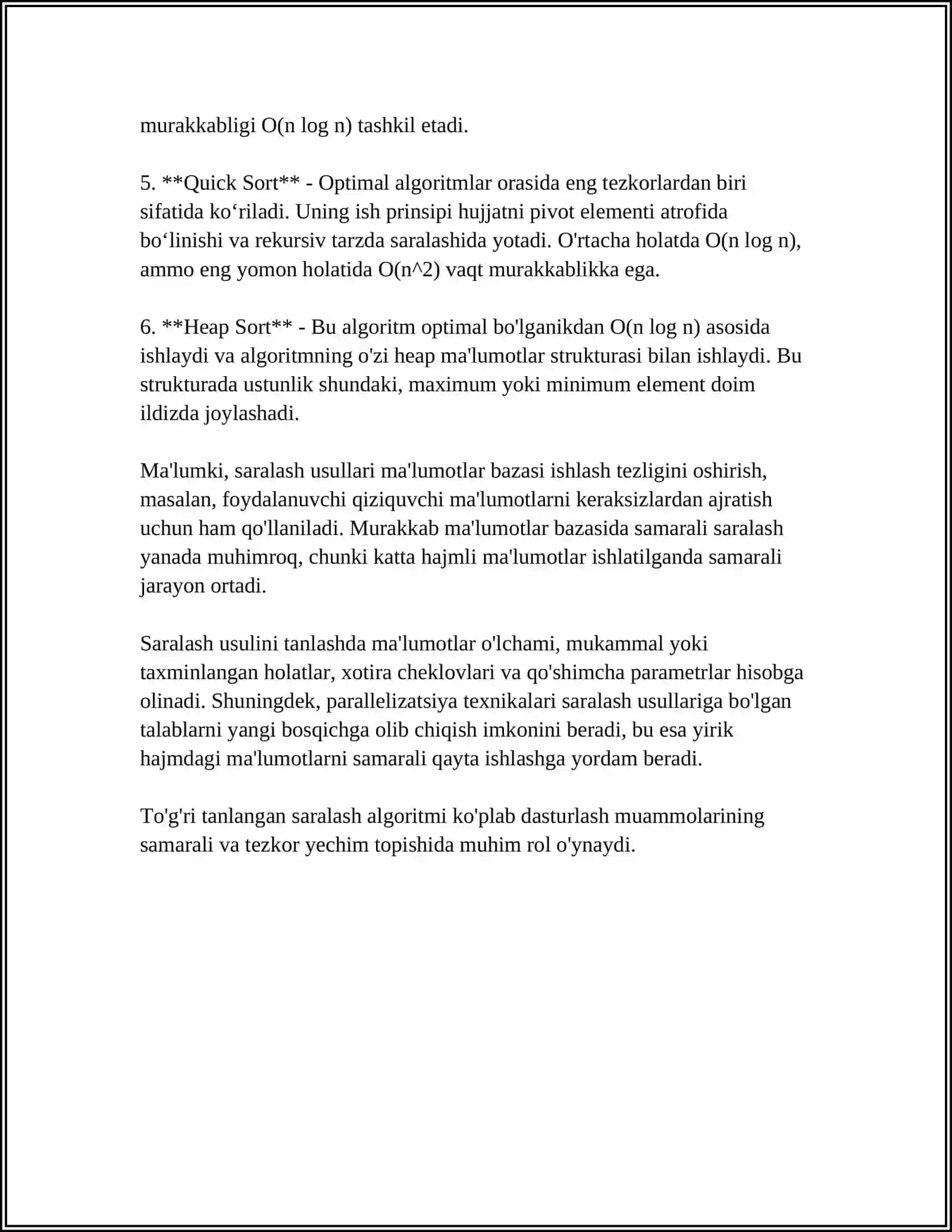 SARALASH USULLARINING TASNIFI 4