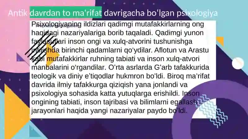 Psixologiya tarixi va rivojlanishi 4
