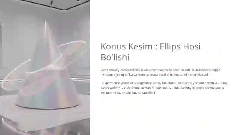 Ikkinchi Tartibli Egri Chiziqlar: Ellipslarning Kanonik Tenglamasi 4