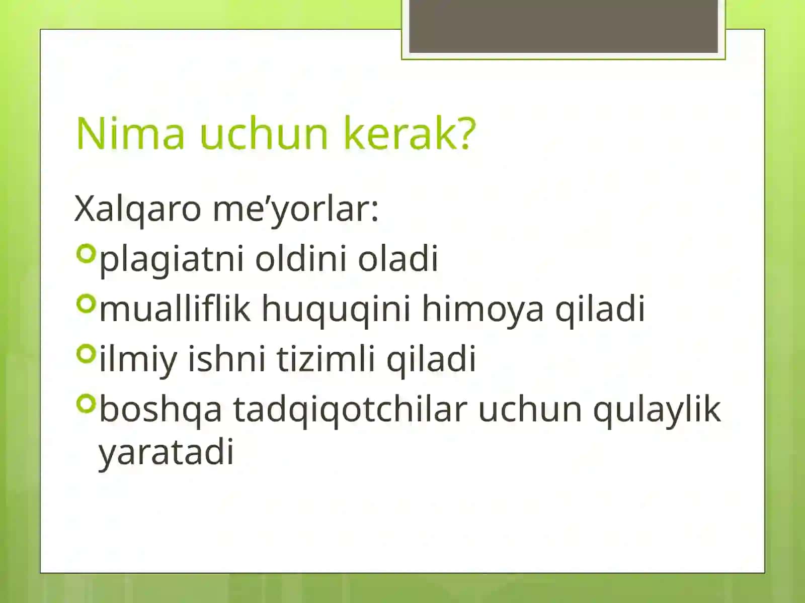 Ilmiy ishlarni rasmiylashtirishda xalqaro meʼyorlar 4