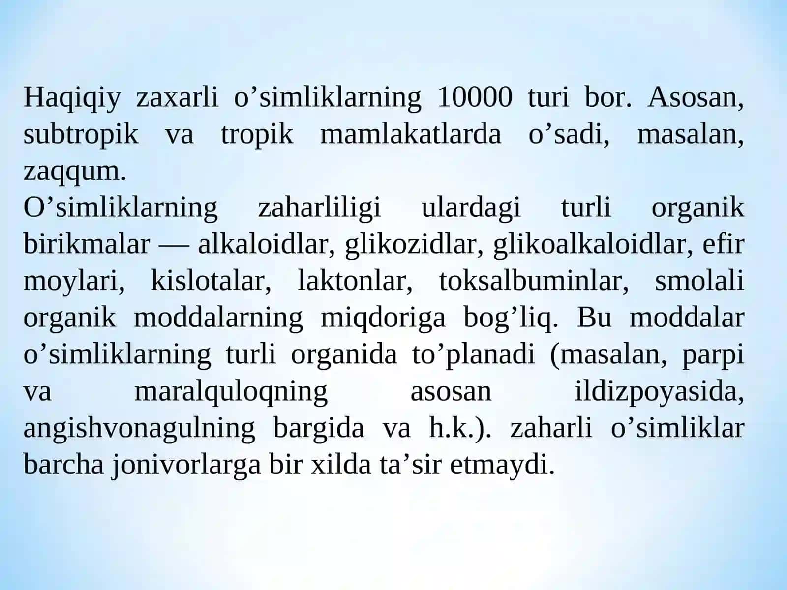 Zaxarli va kuchli tasir etuvchi dorivor o’simlik xom ashyolarini tayyorlash, qadoqlash va saqlash usullari 4