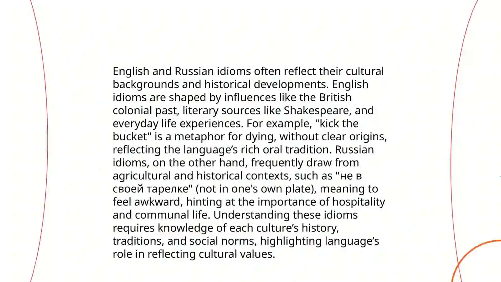 Comparative Analysis od Idioms in English and Russian 4
