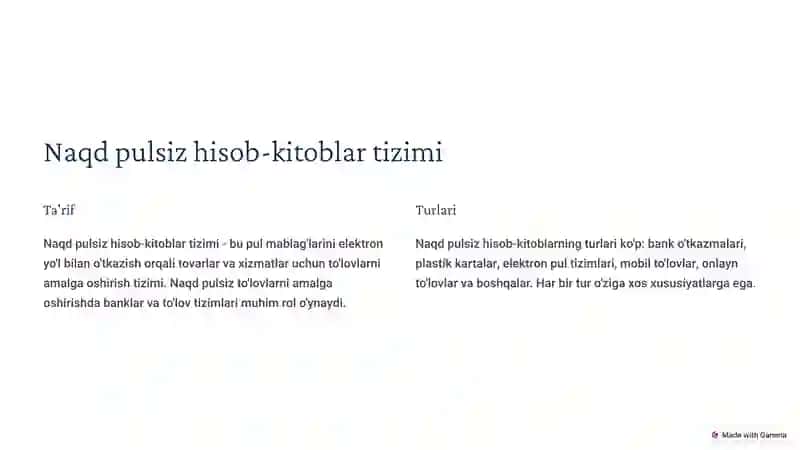 Mijozlardan naqd pulsiz hisob-kitoblar bo’yicha hujjatlarni qabul qilish. 4