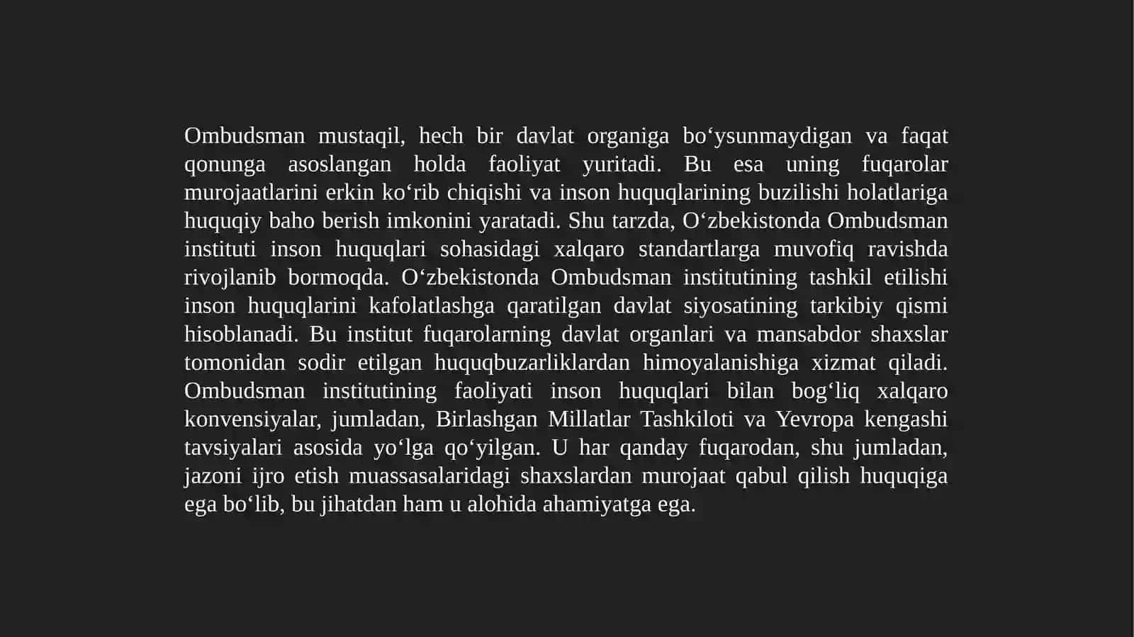 Oʻzbekiston Respublikasida Ombudsman 4