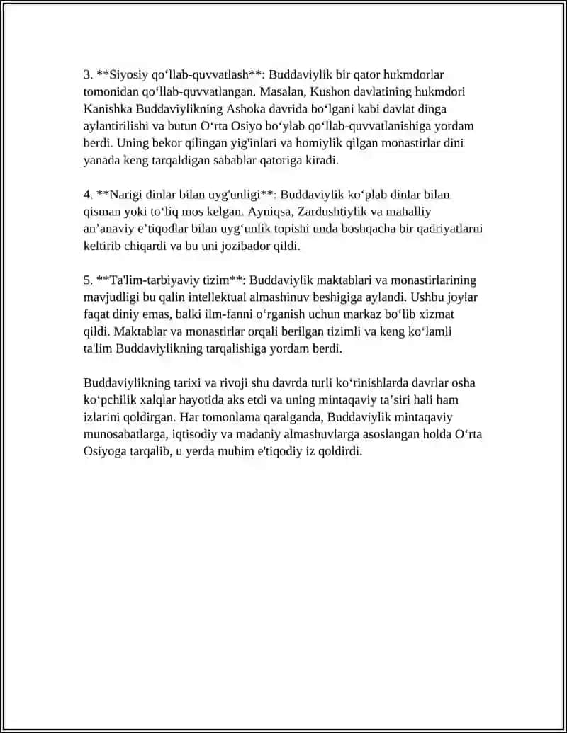 O'rta Osiyoda Buddaviylikning Yoyilishi 4